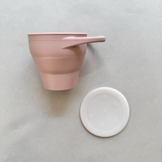 Foldable Silicone Snack Cup | Let's go out Light pink 