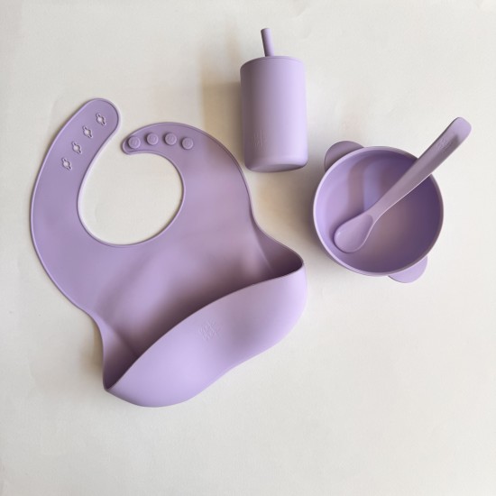 BASIC FEEDING SET LAVENDER FOR BABIES 6M+