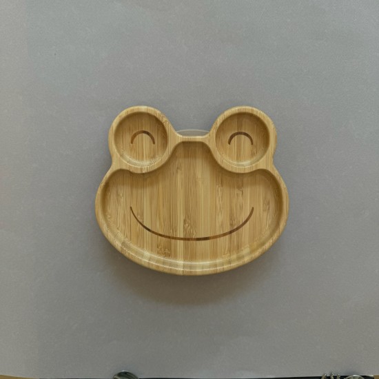 Eco-friendly  Bamboo Suction Plate Frog