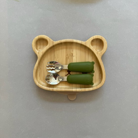 Eco-friendly  Bamboo Suction Plate Panda 