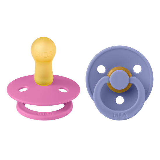 BIBS Pacifier 2 PACK - BUBBLEGUM/PERI (size 1)