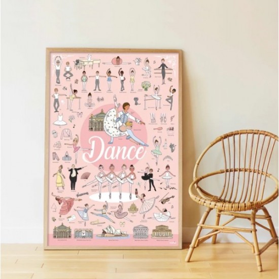 POPPIK Educational poster + 67 stickers  DANCE (5-12 years) 