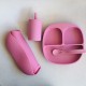 Baby Food  Set  "Please separate my food" Watermelon pink