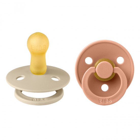 BIBS Pacifier Set - Vanilla/ peach (size 2)