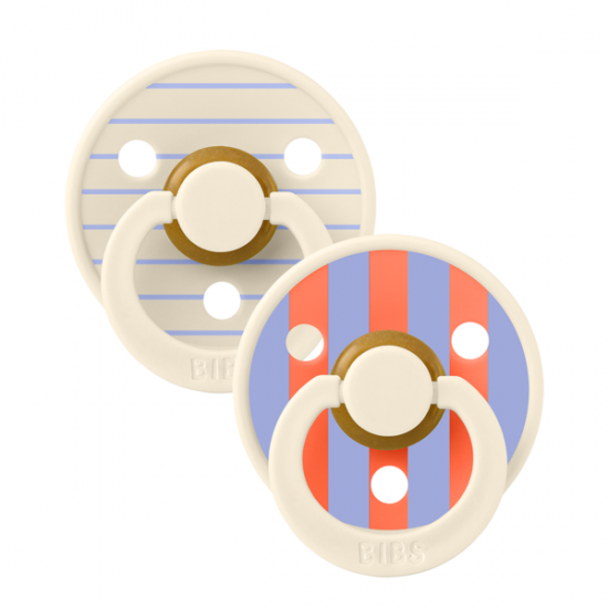 BIBS Pacifier STUDIO COLLECTION 2PACK No1 (0-6m) - PIN IVORY/HUSH