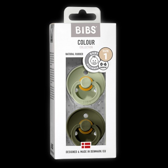 BIBS Pacifier Set - Sage/Green  (size 2)