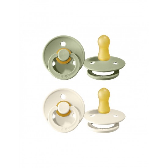 BIBS Pacifier Set - Ivory/Sage (size 1)