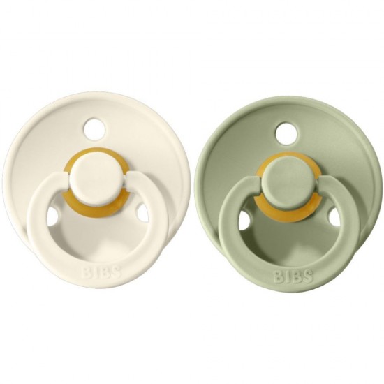 BIBS Pacifier Set - Ivory/Sage (size 1)