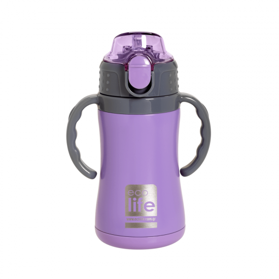 ECOLIFE KIDS THERMOS with straw lilac 300ml 