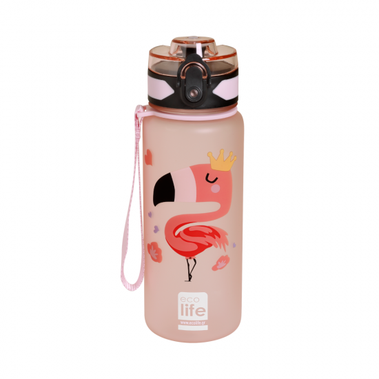 ECOLIFE TRITAN KIDS BOTTLE FLAMINGO 500ml 