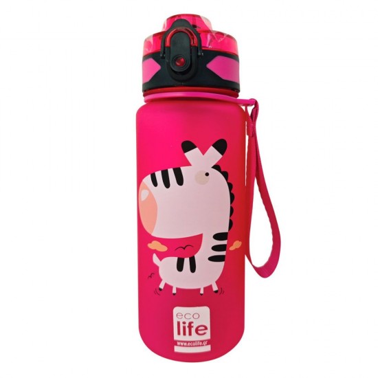 ECOLIFE TRITAN KIDS BOTTLE ZEBRA 500ml 