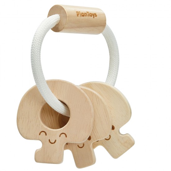 PlanToys Baby Key Rattle-Natural