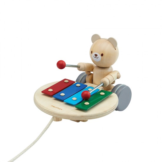 PlanToys Pull-along Musical Bear