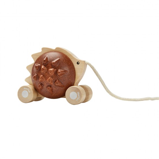 PlanToys Pull Along Hedgehog – Brown