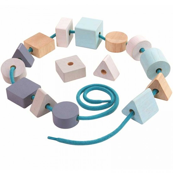 PlanToys Geo Lacing Beads