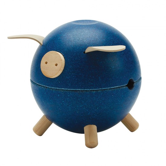 PlanToys Piggy Bank - Blue